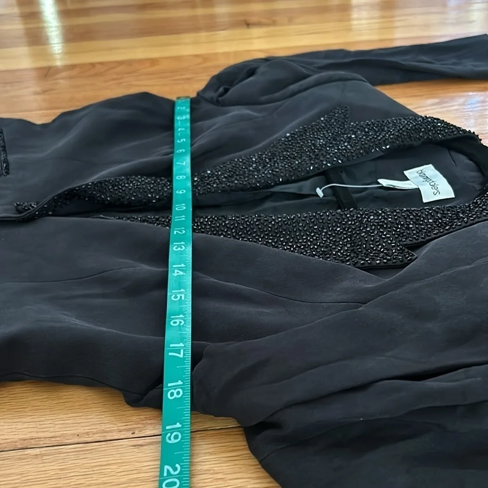 Bloomingdale’s Black 100% Silk Tuxedo Blazer 10P